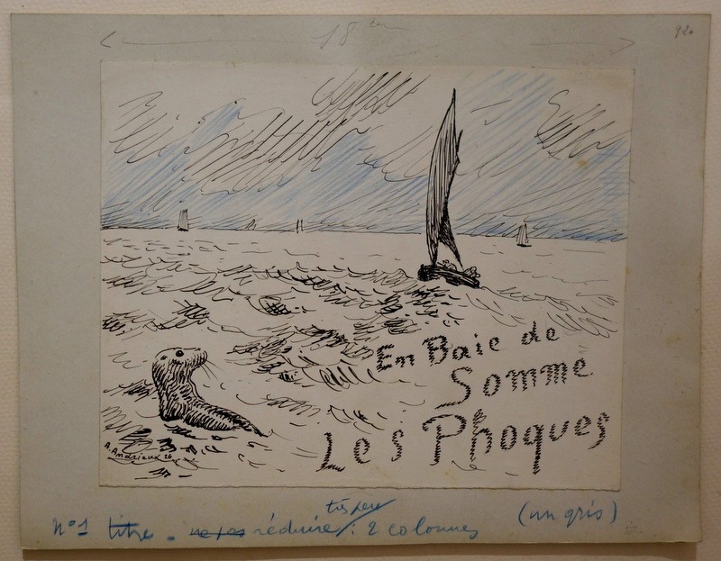 "Les PHOQUES en BAIE de SOMME" Encres par Alfred ANDRIEUX ..1926-photo-2