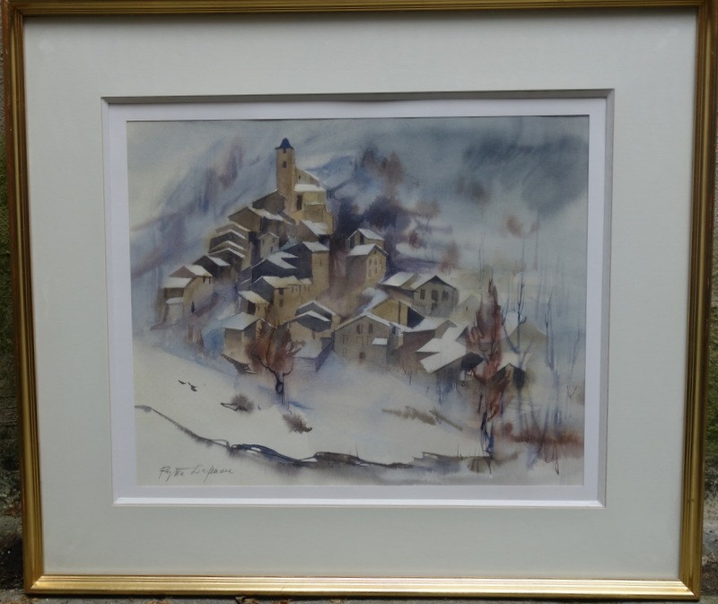 " VIIlage With Snow" By Ryton Cazenave -photo-2