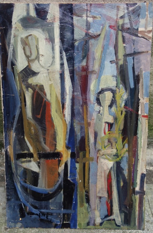 "people Cubist" François Vernette ..1950