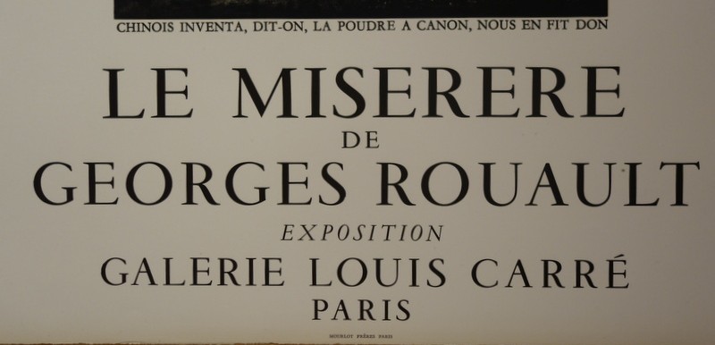 "Affiche GEORGES ROUAULT" Galerie Louis CARRE, MOURLOT Fréres-photo-3