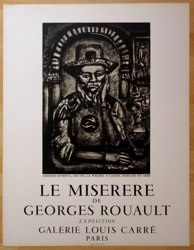 "Affiche GEORGES ROUAULT" Galerie Louis CARRE, MOURLOT Fréres