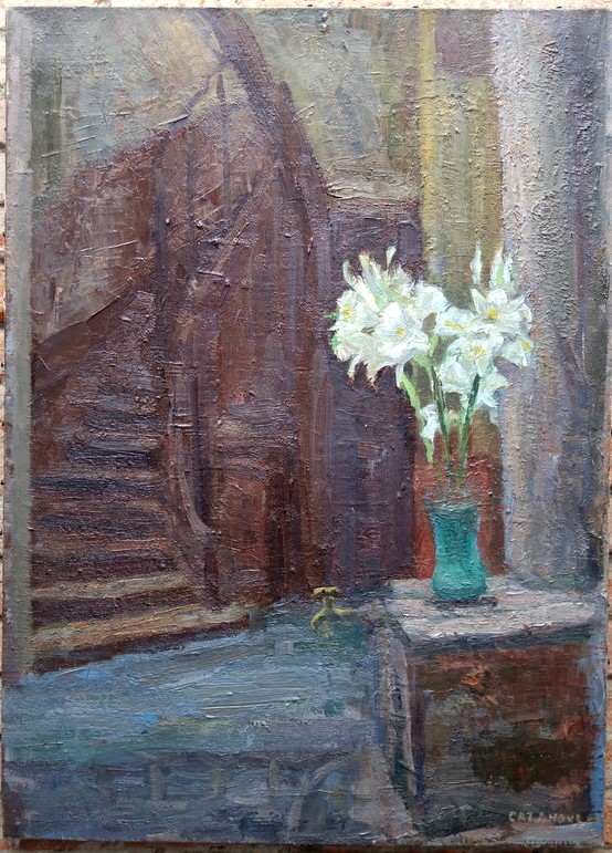 "Les LYS a l'Entrée" par Raymond CAZANOVE ...1965