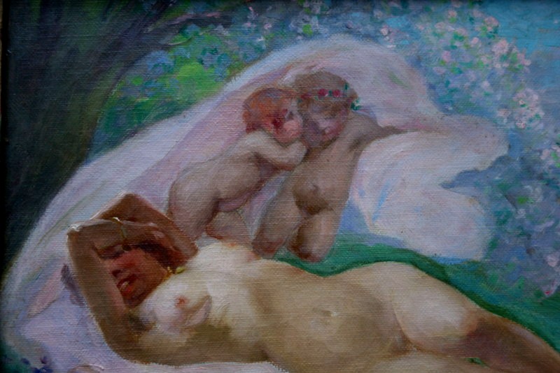 "NU aux ANGES" par André Pierre LUPIAC vers 1930-photo-3