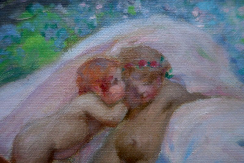 "NU aux ANGES" par André Pierre LUPIAC vers 1930-photo-3