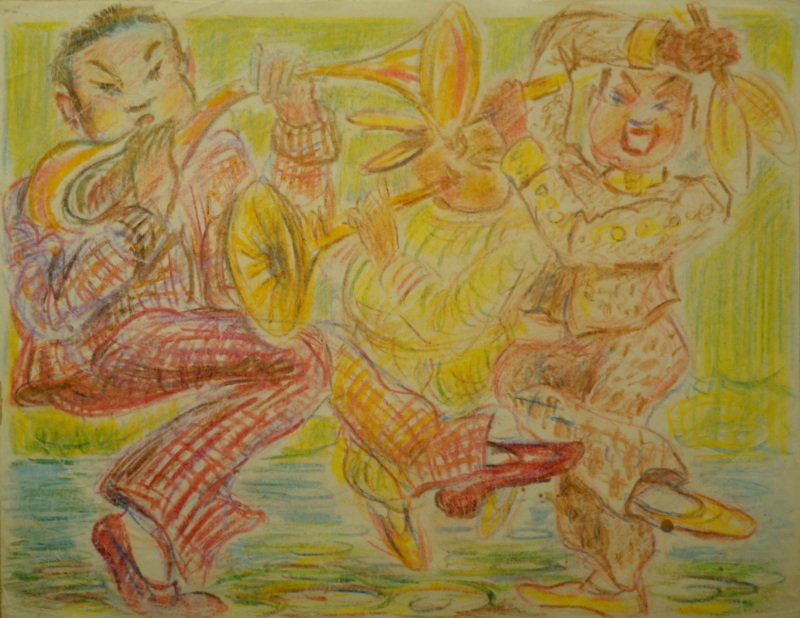 "circus" 4 Color Drawing ..1950-photo-2