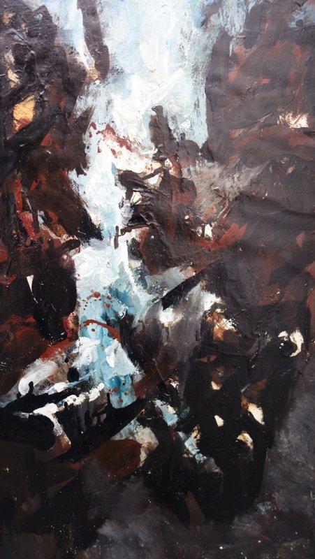 "ABSTRACTION NOIRE et BLANCHE " Batta MIHAILOVITCH (Serbe) 1958/60-photo-2