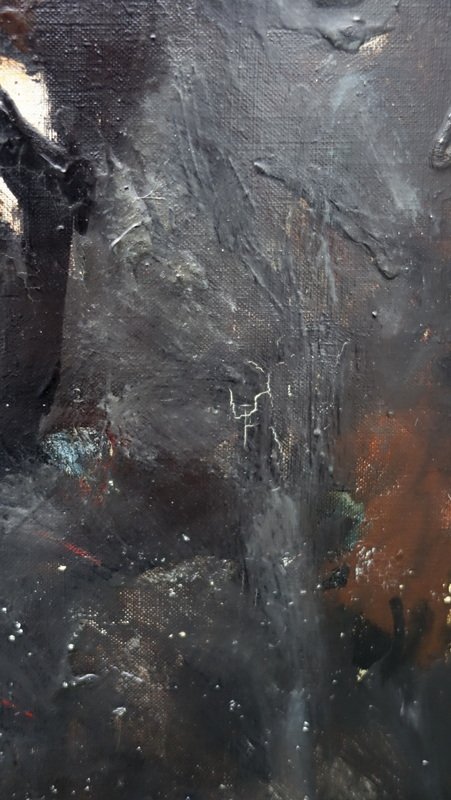 "ABSTRACTION NOIRE et BLANCHE " Batta MIHAILOVITCH (Serbe) 1958/60-photo-1
