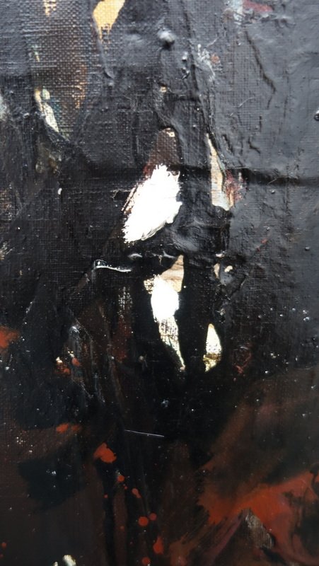 "ABSTRACTION NOIRE et BLANCHE " Batta MIHAILOVITCH (Serbe) 1958/60-photo-2