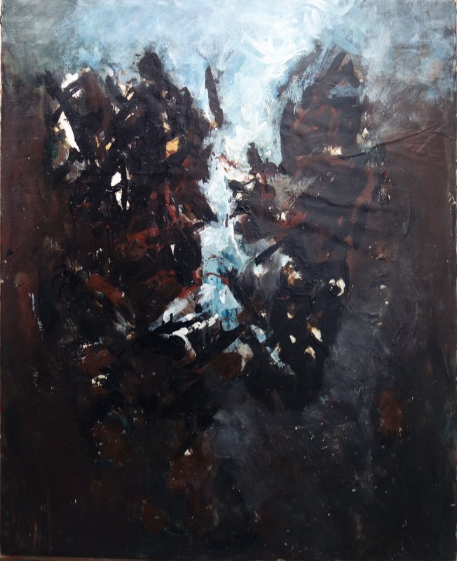 "ABSTRACTION NOIRE et BLANCHE " Batta MIHAILOVITCH (Serbe) 1958/60