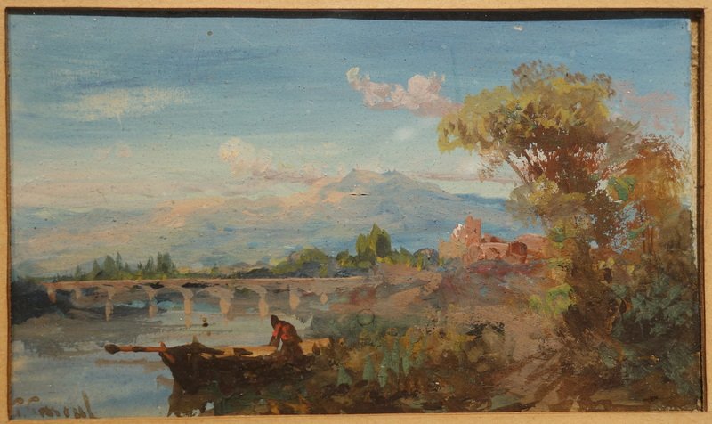 "oriental Landscape " Gouache By Paul Pascal-photo-4