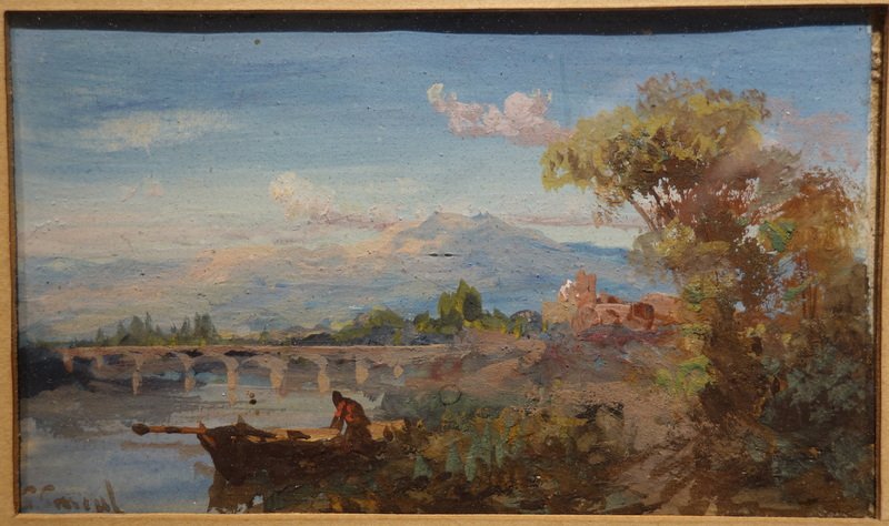 "oriental Landscape " Gouache By Paul Pascal