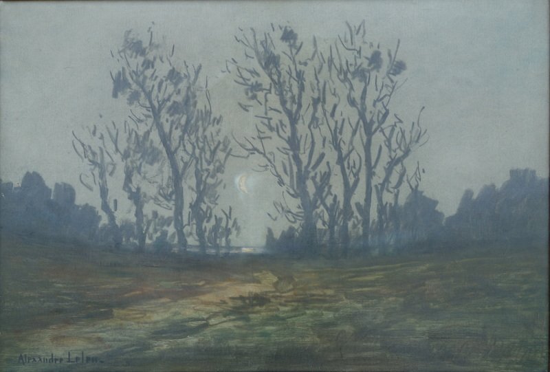 "winter Moon" By Alexandre Leleu, Circa 1900–1920-photo-2