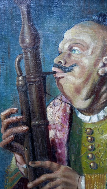 "the Bassoon Player" By Marius Galleras, Circa 1930-photo-3
