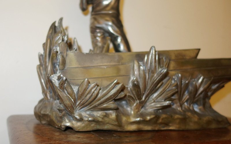 Grand Trophée "RAMEUR" Régule ou Etain vers 1900/1920-photo-3