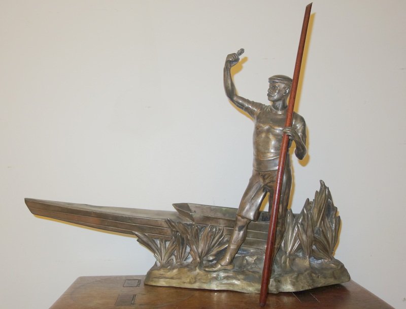 Grand Trophée "RAMEUR" Régule ou Etain vers 1900/1920