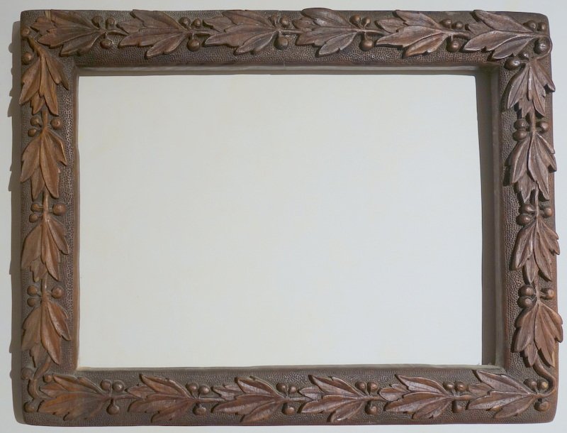 "oak Leaf Frame" Single-piece Wood, Black Forest Style ... 19th