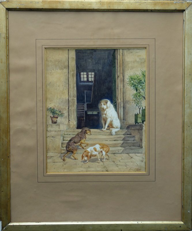 "CHIENS devant l'Entrée" par Jules et Gaston GELIBERT 1883-photo-2