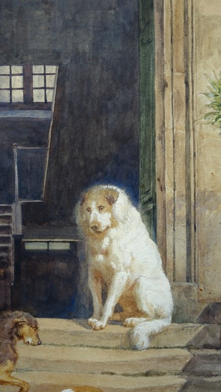 "CHIENS devant l'Entrée" par Jules et Gaston GELIBERT 1883-photo-3