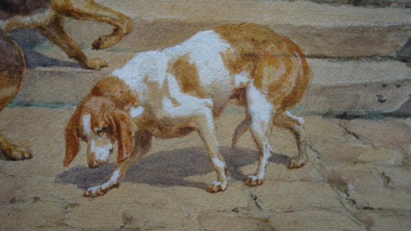 "CHIENS devant l'Entrée" par Jules et Gaston GELIBERT 1883-photo-5