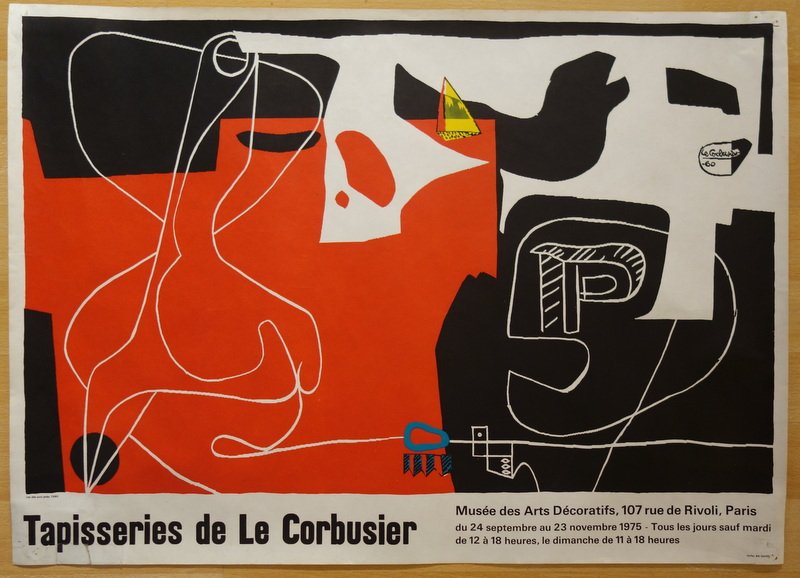 LITHOGRAPHIE "LE CORBUSIER"...Musée des ARTS DECORATIFS 1975