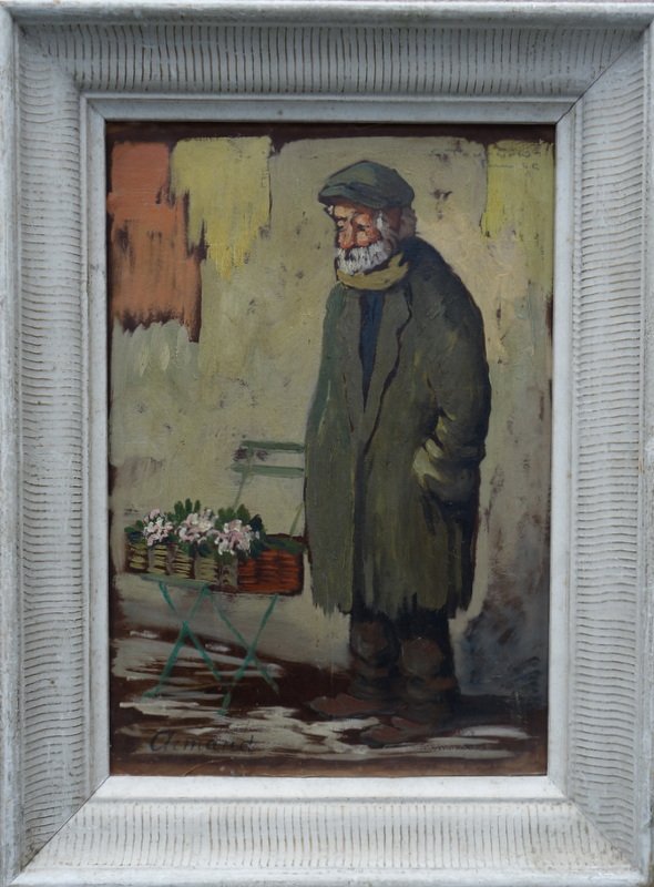 "flower Seller" By G. Tournon ... Paris 1945