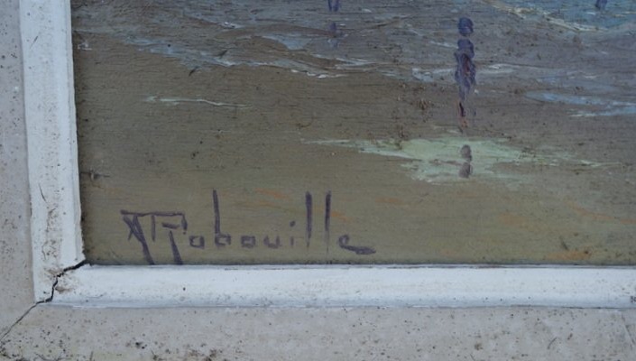 "PLAGE de FORT MAHON" par Armand RABOUILLE ..1950-photo-4