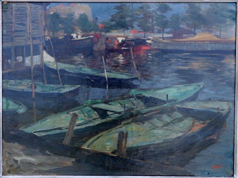 "Le PORT" par André ALLARD ...BRETAGNE (?) vers 1920-photo-2