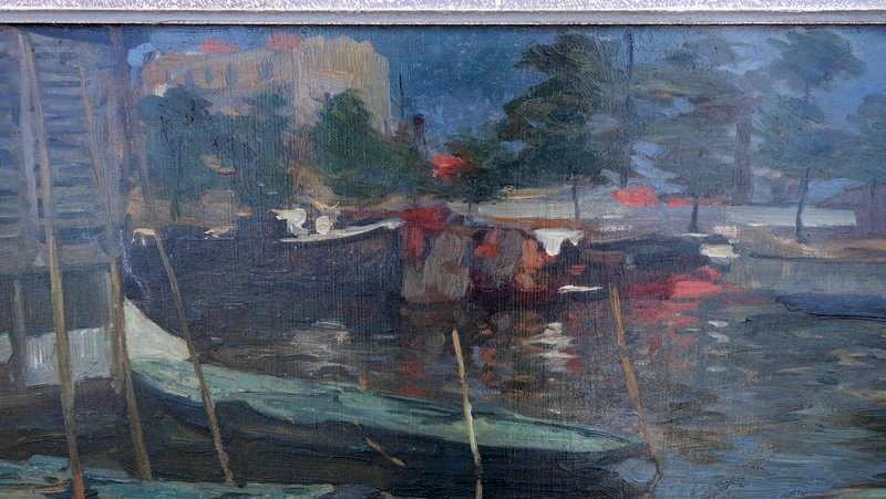 "Le PORT" par André ALLARD ...BRETAGNE (?) vers 1920-photo-3