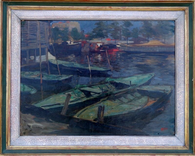 "Le PORT" par André ALLARD ...BRETAGNE (?) vers 1920