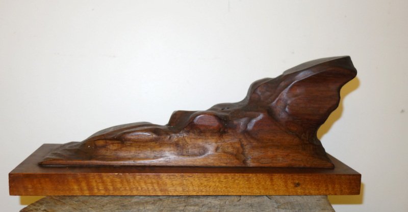 "LA CIGOGNE " Sculpture en Bois ..R.SIMOUN  1940-photo-2