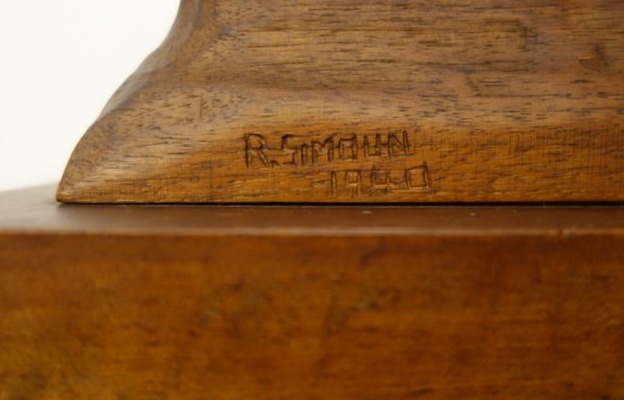 "LA CIGOGNE " Sculpture en Bois ..R.SIMOUN  1940-photo-4