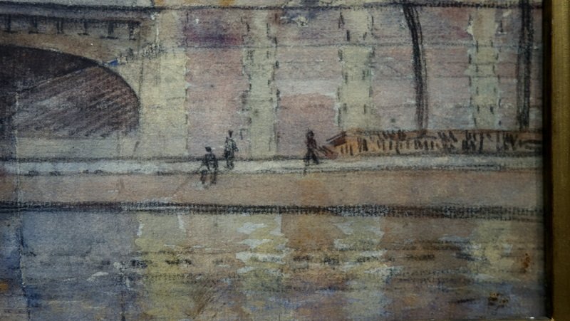 "Le PONT NEUF" Aquarelle d'Etienne (J........?)  ..PARIS 1906-photo-1