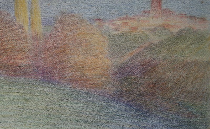 "landscape And Village" By Georges Castex, Circa 1930-photo-3