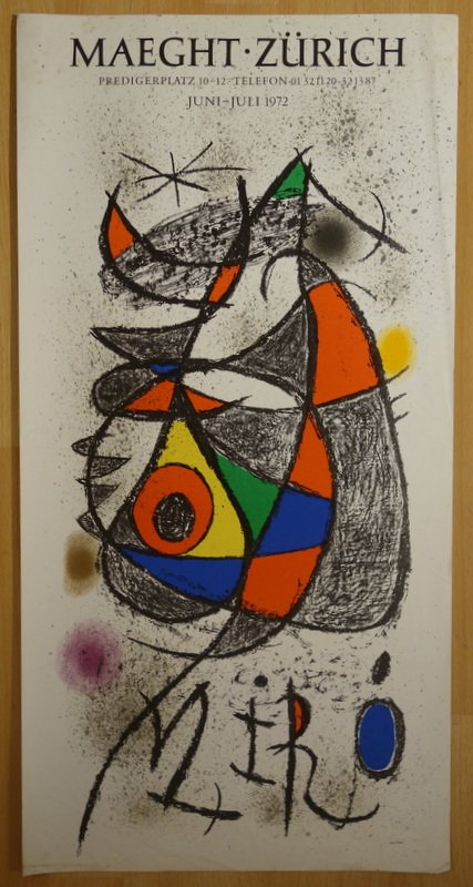 Affiche d'Exposition "MIRO"..MAEGHT ZURICH 1972