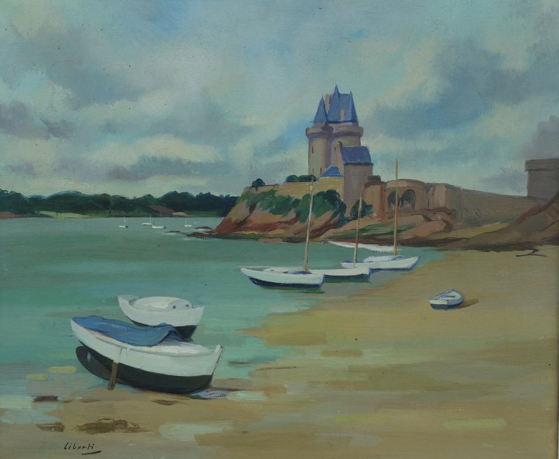 "the Solidor Tower In St Malo" By Maurice Liberti ... 1961 Salon-photo-2