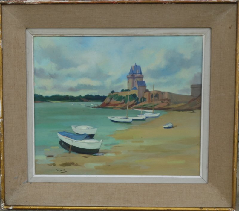 "the Solidor Tower In St Malo" By Maurice Liberti ... 1961 Salon
