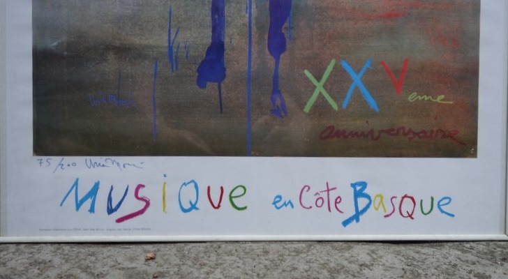 AFFICHE "MUSIQUE en COTE BASQUE " par URIA MONZON ..1985-photo-2