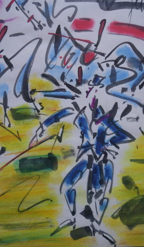 "the Circus Rider" Watercolor By Gen Paul -photo-2