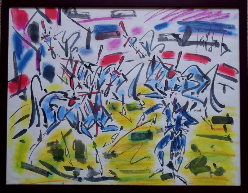 "the Circus Rider" Watercolor By Gen Paul 