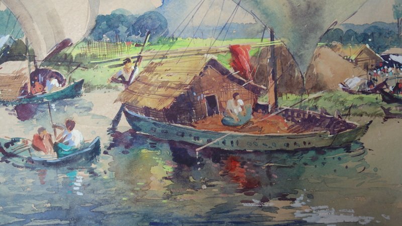 "L'ARRIVEE au MARCHE sur l'EAU" par MATIURT...INDONESIE-photo-2