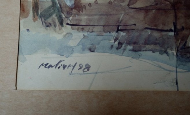 "RUE Commerçante ANIMEE " Aquarelle par MATIURT ...INDONESIE-photo-4