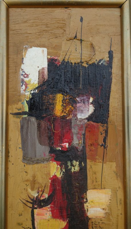 "abstraction" By Nicolas Roudneff, Circa 1960-photo-3