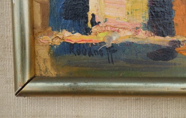 "abstraction" By Nicolas Roudneff, Circa 1960-photo-1