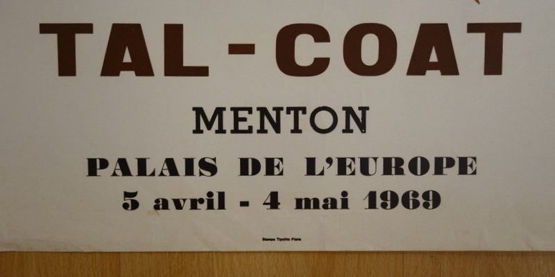 Exhibition Poster For "tal Coat" In Menton, 1969-photo-2