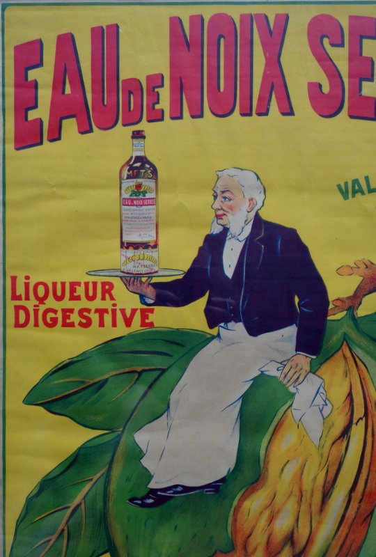 Affiche Originale "EAU de NOIX SERRES" Franc MALZAC vers 1910-photo-2