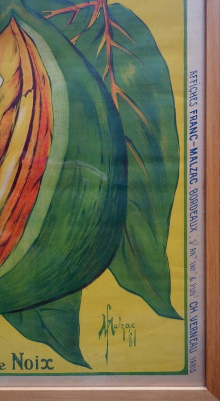 Affiche Originale "EAU de NOIX SERRES" Franc MALZAC vers 1910-photo-2
