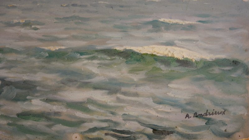 " BORD de MER" par A. ANDRIEUX  ..QUINIAC...BRETAGNE vers 1930-photo-2