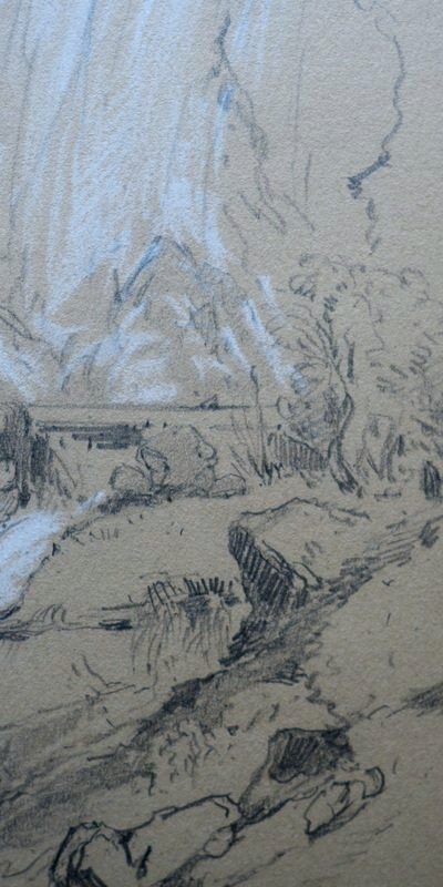 2 DESSINS ..."CASCADES" a  CAUTERETS  1873.....Hautes .Pyrénées-photo-3