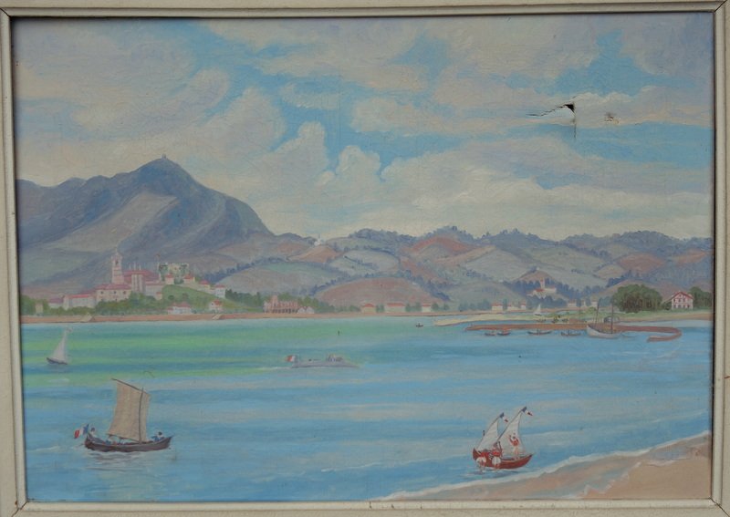 "FONTARABIE" Signature non lue ...PAYS BASQUE vers 1950-photo-2