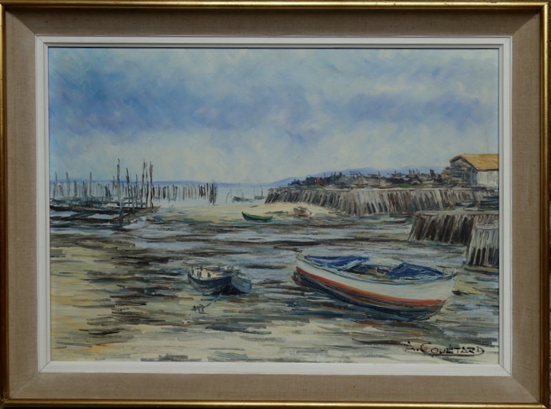 "piraillan Harbor" By Alain Couetard ...cap Ferret, Circa 1960